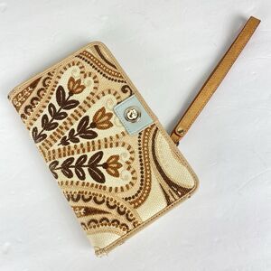 ⭐️ Spartina 449 DAUFUSKIE ISLAND Leather Wallet Purse ID Window Boho Western